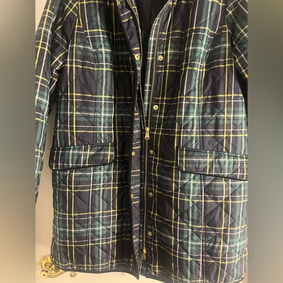 Talbots Blue and Green Barn Jacket with Quilted Design - Picture 7 of 8